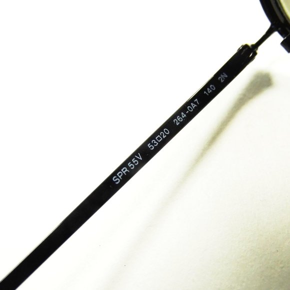 PRADA Woman\'s SPR55V Black Frame Round Gradient Gray Lens Sunglasses